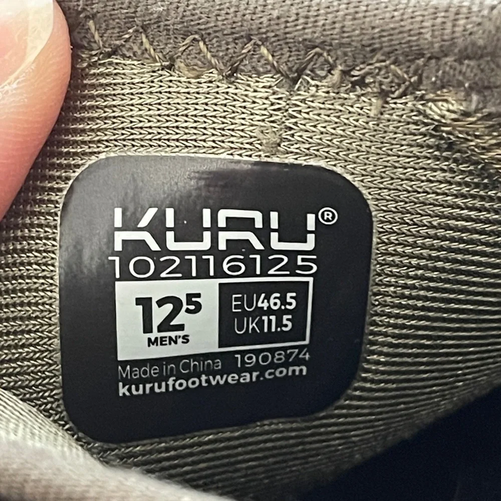 KURU Men's Atom Sneakers Size 12.5 Gray Kurucloud Athletic Comfort Running EUC
